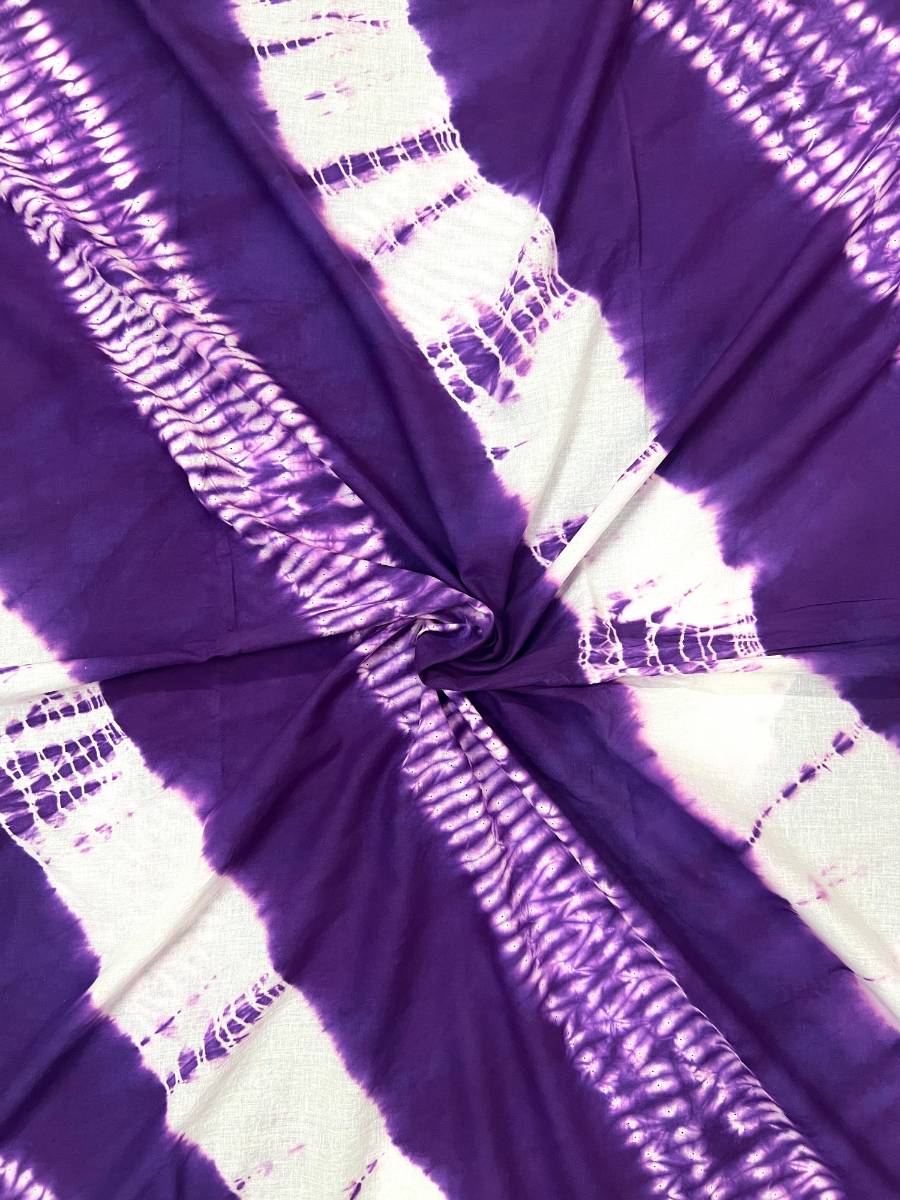 Purple Shibori Tie & Dye Cotton Fabric